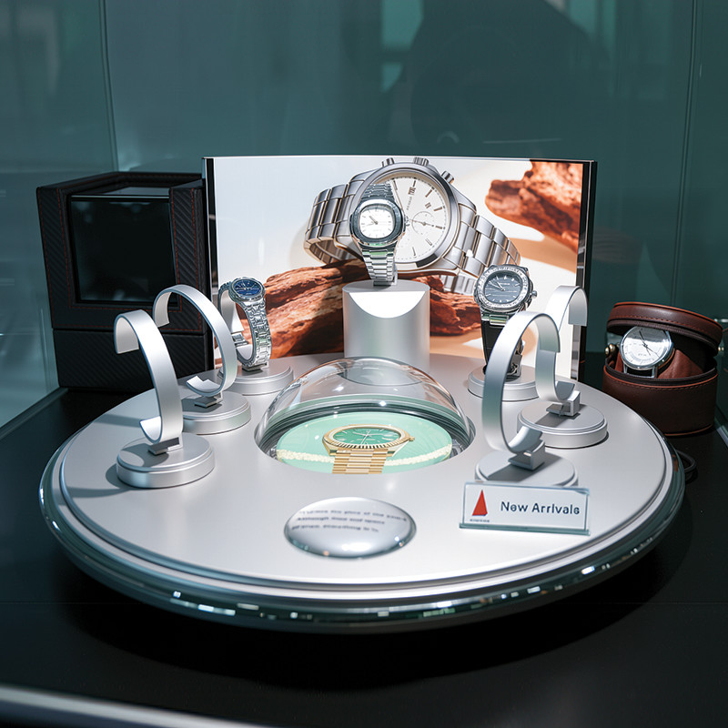luxury circular watch display stand