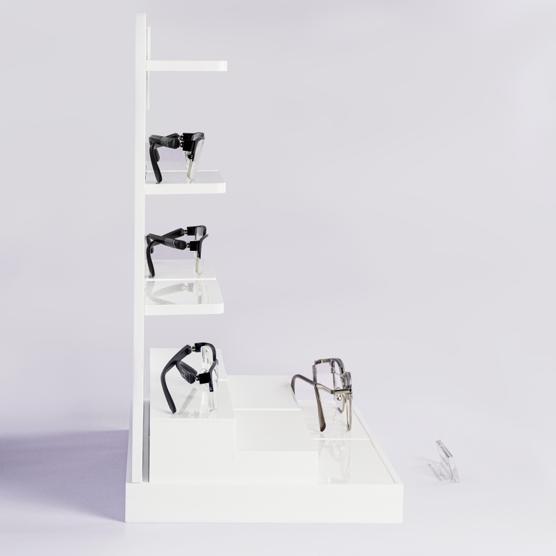 White Acrylic Eyewear Display Stand