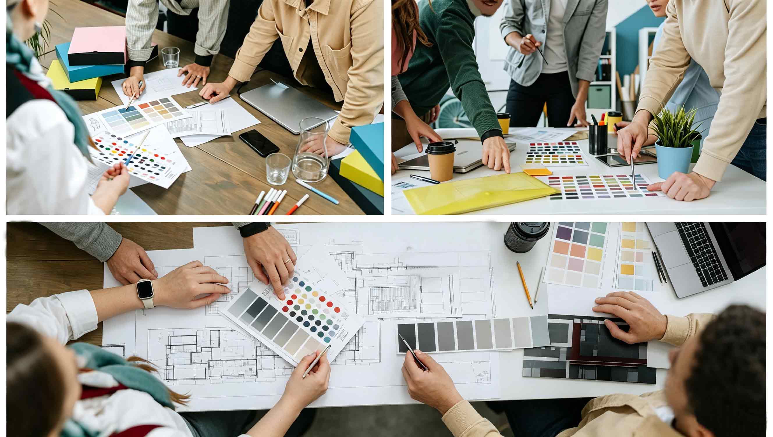 Professional team discussing bespoke custom project solutions with global clients